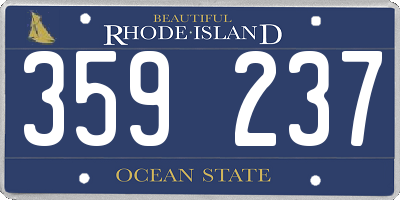 RI license plate 359237