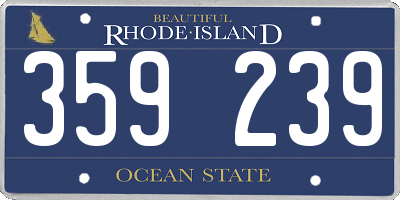 RI license plate 359239