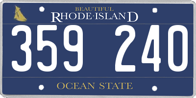 RI license plate 359240