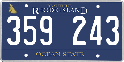 RI license plate 359243