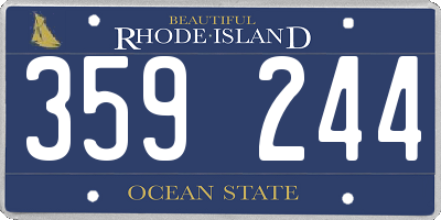 RI license plate 359244