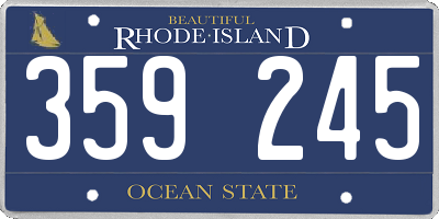 RI license plate 359245
