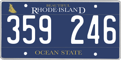 RI license plate 359246