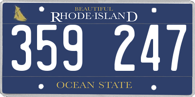 RI license plate 359247