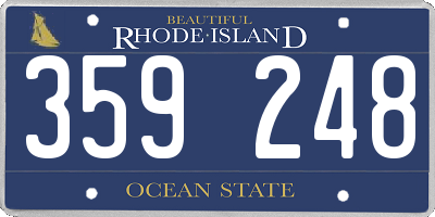 RI license plate 359248