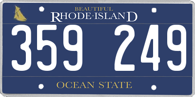 RI license plate 359249