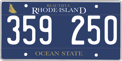 RI license plate 359250