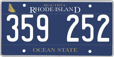 RI license plate 359252