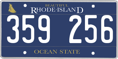 RI license plate 359256