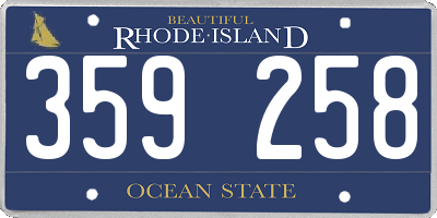 RI license plate 359258