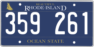 RI license plate 359261