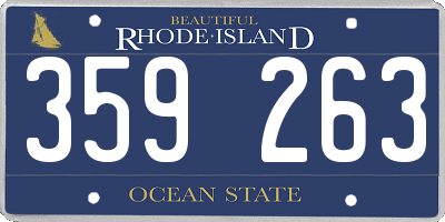 RI license plate 359263
