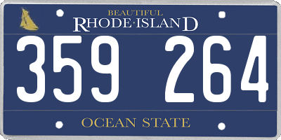 RI license plate 359264