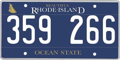 RI license plate 359266