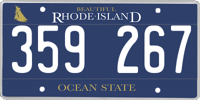 RI license plate 359267