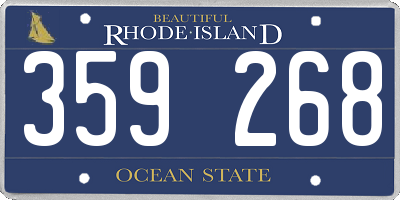 RI license plate 359268