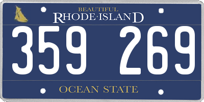 RI license plate 359269