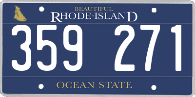 RI license plate 359271