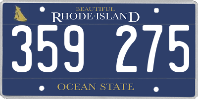RI license plate 359275