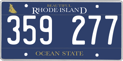 RI license plate 359277