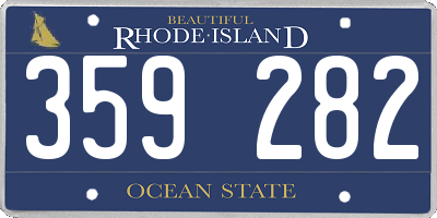 RI license plate 359282