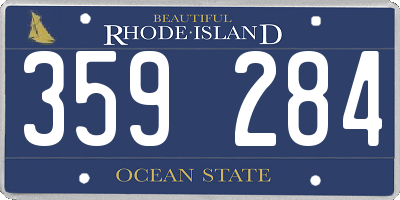 RI license plate 359284