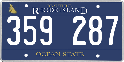 RI license plate 359287