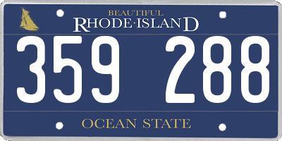 RI license plate 359288