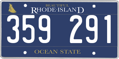 RI license plate 359291