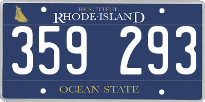 RI license plate 359293