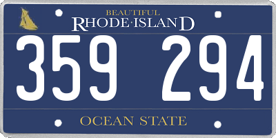 RI license plate 359294