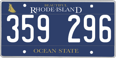 RI license plate 359296