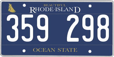 RI license plate 359298