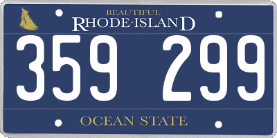 RI license plate 359299