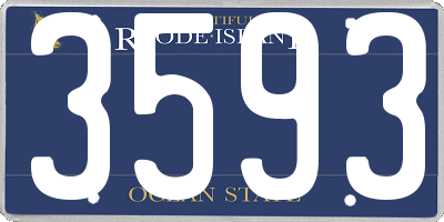 RI license plate 3593