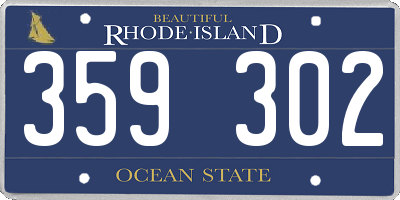 RI license plate 359302