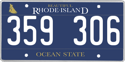 RI license plate 359306