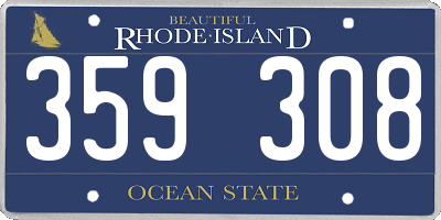 RI license plate 359308