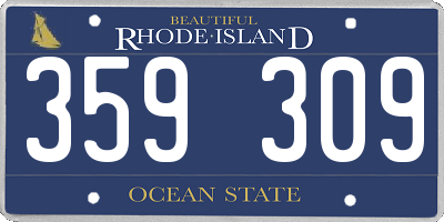 RI license plate 359309