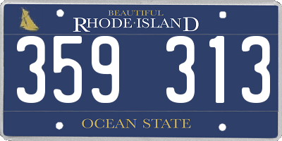 RI license plate 359313