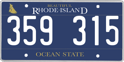 RI license plate 359315