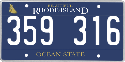 RI license plate 359316