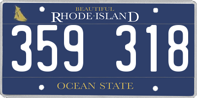 RI license plate 359318