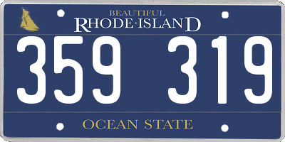RI license plate 359319
