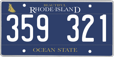 RI license plate 359321