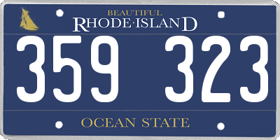 RI license plate 359323