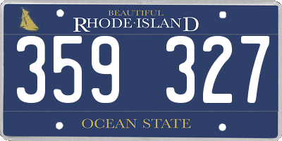 RI license plate 359327