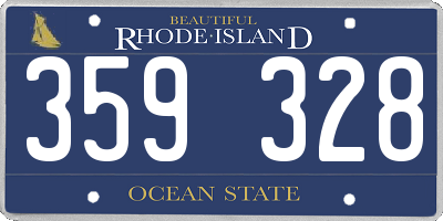 RI license plate 359328