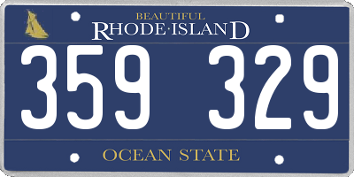 RI license plate 359329