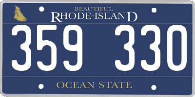 RI license plate 359330